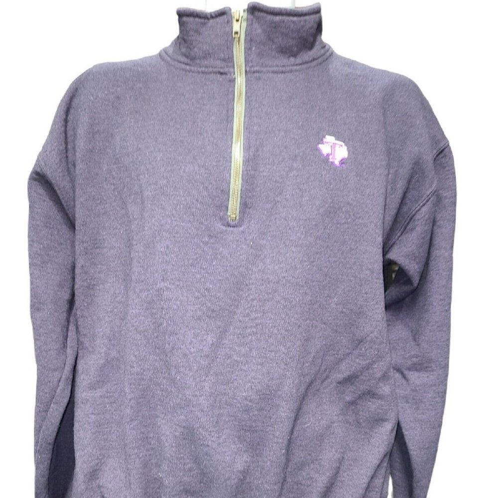 Tarleton State University Texans 1/4 zip Coat Jacket Medium Stephenville Texas